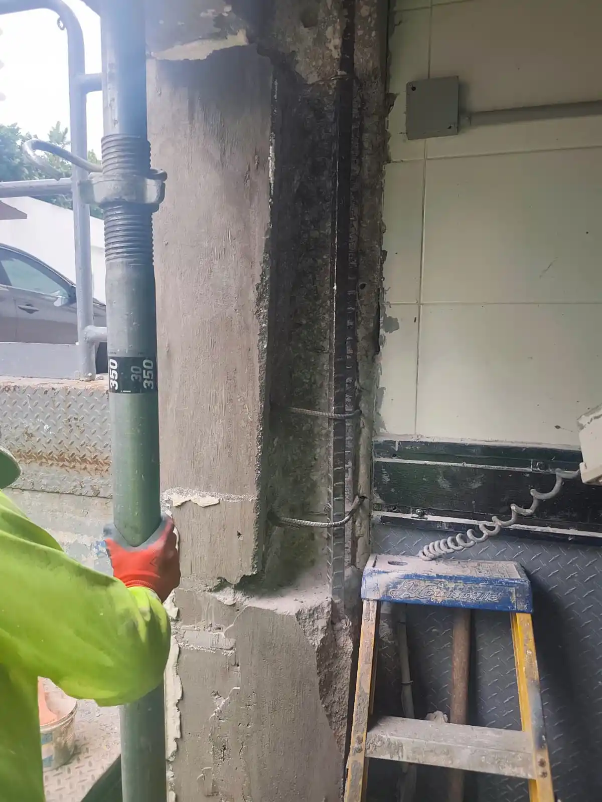 Removal of damaged concrete